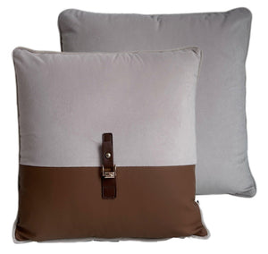 Malini Buckleup Neutral Cushion - Canwell Interiors Limited - Malini