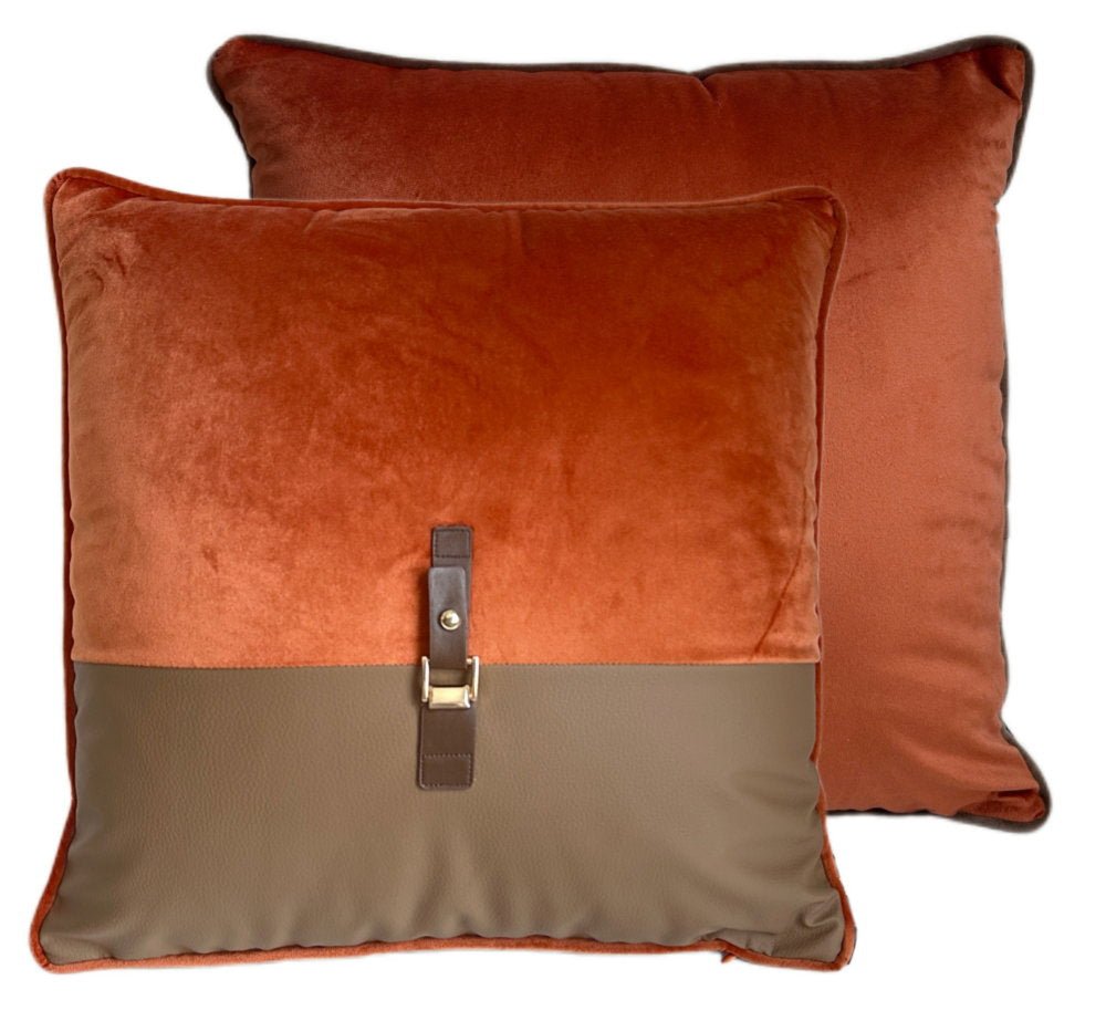 Malini Buckleup Orange Cushion - Canwell Interiors Limited - Malini