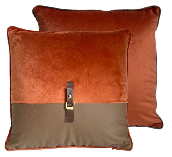 Malini Buckleup Orange Cushion - Canwell Interiors Limited - Malini