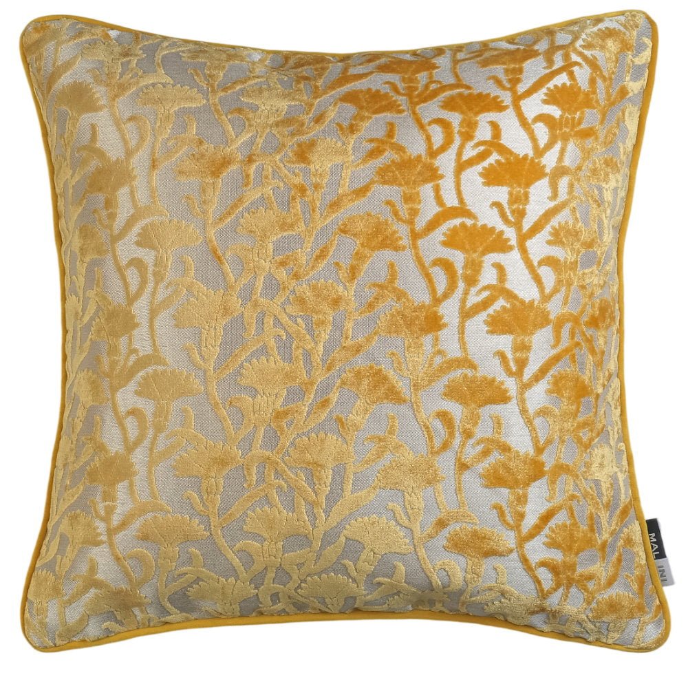 Malini Cassia Mustard Cushion - Canwell Interiors Limited - Malini