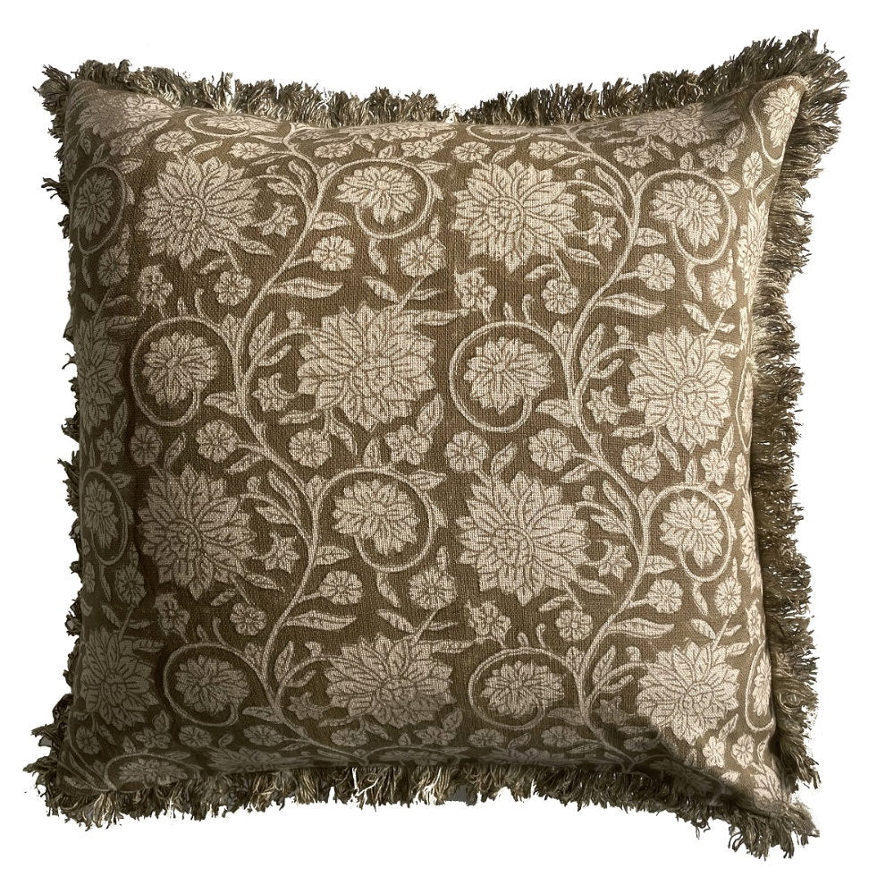 Malini Dipika Olive Cushion - Canwell Interiors Limited - Malini