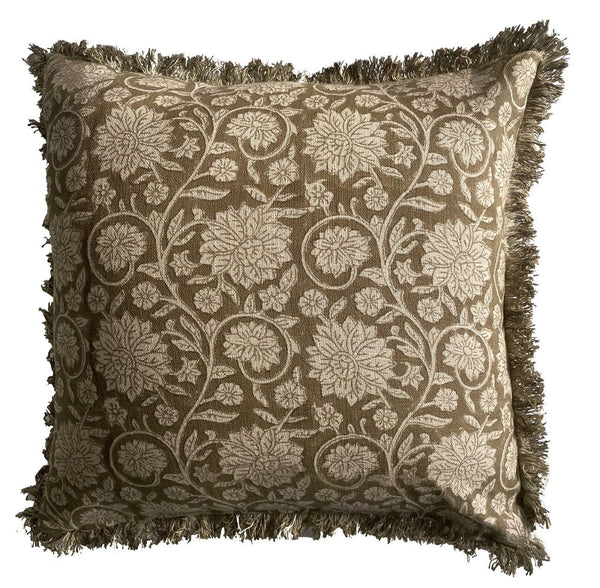 Malini Dipika Olive Cushion - Canwell Interiors Limited - Malini