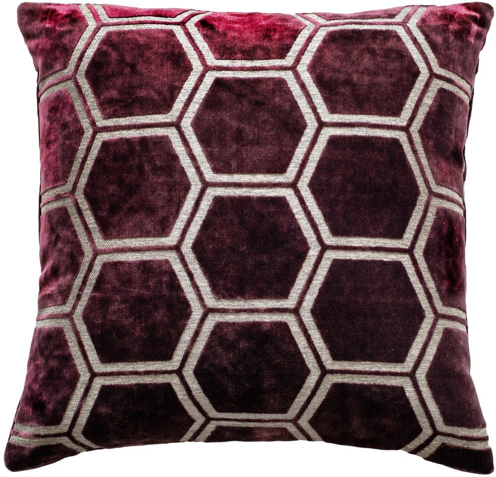 Malini Ivor Aubergine Cushion - Canwell Interiors Limited - Malini