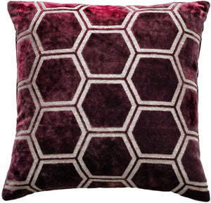 Malini Ivor Aubergine Cushion - Canwell Interiors Limited - Malini