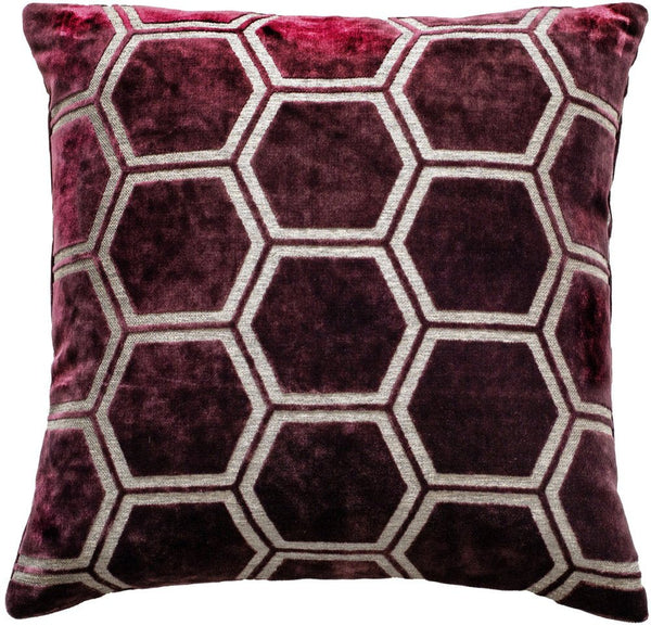 Malini Ivor Aubergine Cushion - Canwell Interiors Limited - Malini