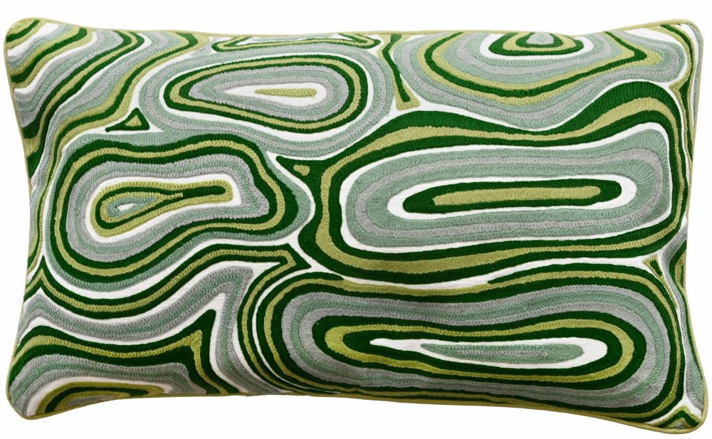 Malini Maze Green Cushion - Canwell Interiors Limited - Malini