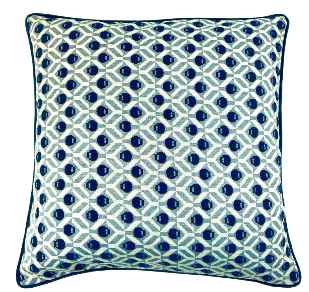 Malini Nexo Navy Cushion - Canwell Interiors Limited - Malini