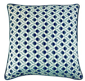 Malini Nexo Navy Cushion - Canwell Interiors Limited - Malini
