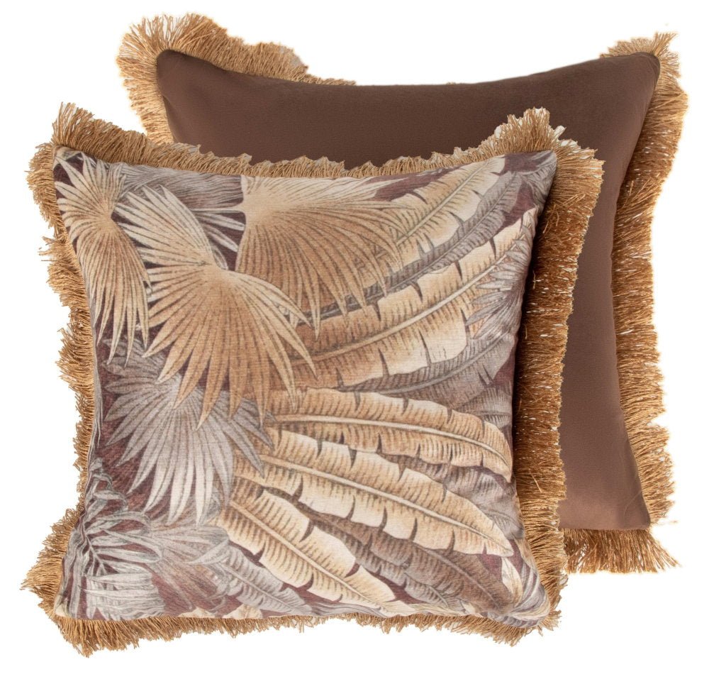Malini Palmora Choc Cushion - Canwell Interiors Limited - Malini