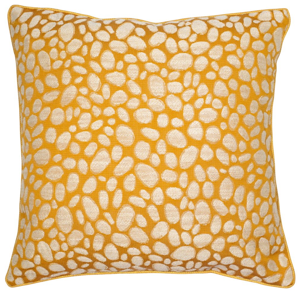 Malini Pebbles Mustard Cushion - Canwell Interiors Limited - Malini