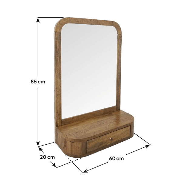 Mango Lounge Mirror with Shelf - XShowhome Limited - XShowhome