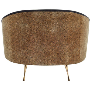 Manhattan Black Velvet and Leopard Print Cocoon Chair - XShowhome Limited - Xshowhome