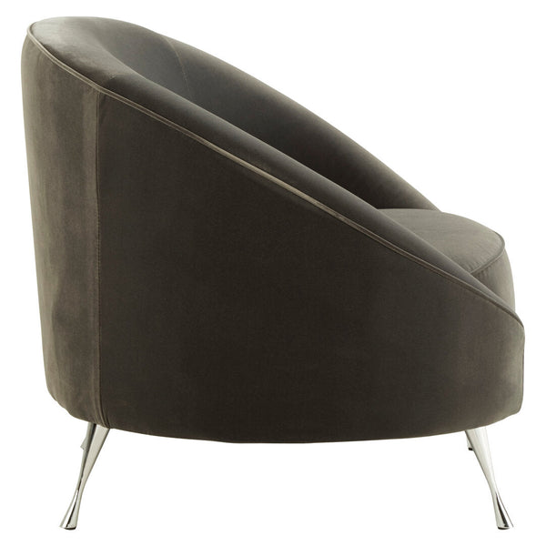 Manhattan Grey Velvet Cocoon Chair - Canwell Interiors Limited - Xshowhome