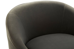 Manhattan Grey Velvet Cocoon Chair - Canwell Interiors Limited - Xshowhome