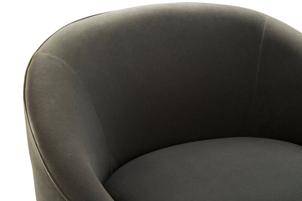 Manhattan Grey Velvet Cocoon Chair - Canwell Interiors Limited - Xshowhome