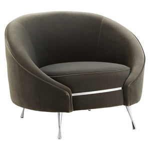 Manhattan Grey Velvet Cocoon Chair - Canwell Interiors Limited - Xshowhome