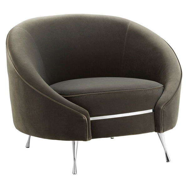 Manhattan Grey Velvet Cocoon Chair - Canwell Interiors Limited - Xshowhome