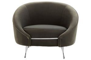 Manhattan Grey Velvet Cocoon Chair - Canwell Interiors Limited - Xshowhome