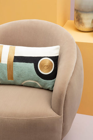 Manhattan Mink Velvet Curved Accent Chair - Canwell Interiors Limited - Xshowhome