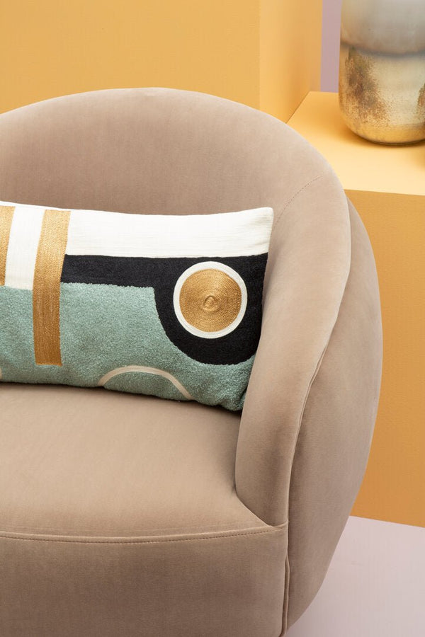 Manhattan Mink Velvet Curved Accent Chair - Canwell Interiors Limited - Xshowhome