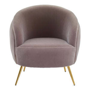 Manhattan Mink Velvet Curved Accent Chair - XShowhome Limited - Xshowhome