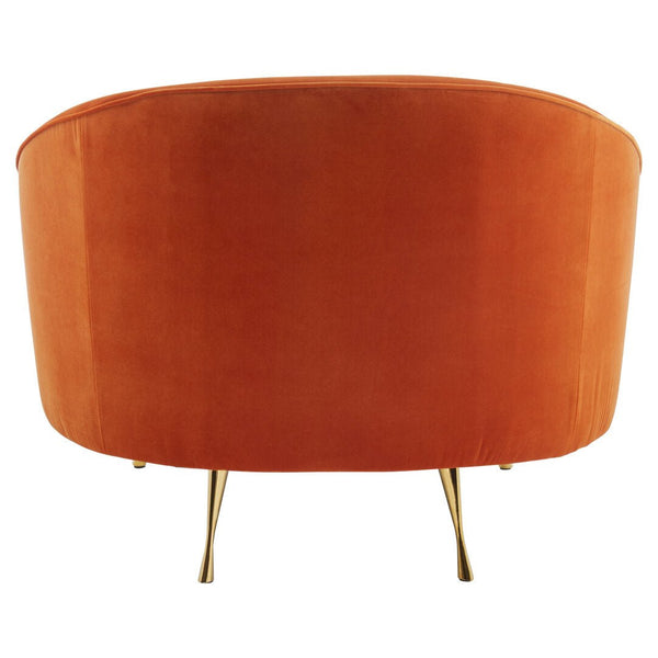 Manhattan Orange Velvet Cocoon Chair - Canwell Interiors Limited - Xshowhome