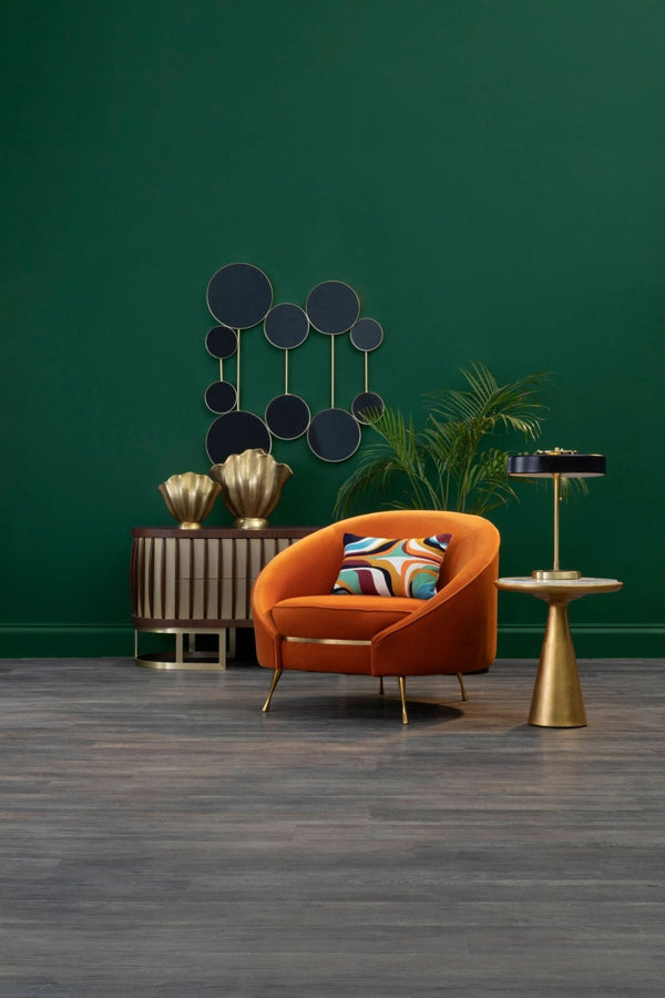 Manhattan Orange Velvet Cocoon Chair - XShowhome Limited - Xshowhome