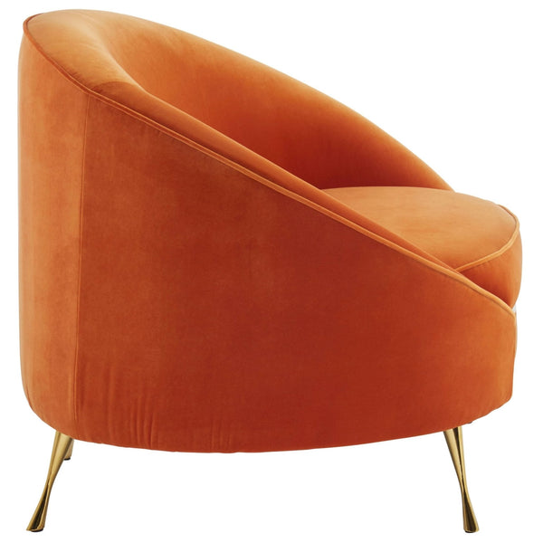 Manhattan Orange Velvet Cocoon Chair - XShowhome Limited - Xshowhome