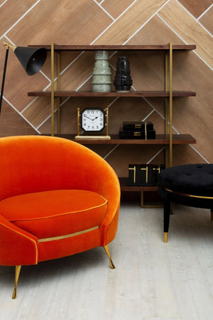 Manhattan Orange Velvet Cocoon Chair - XShowhome Limited - Xshowhome