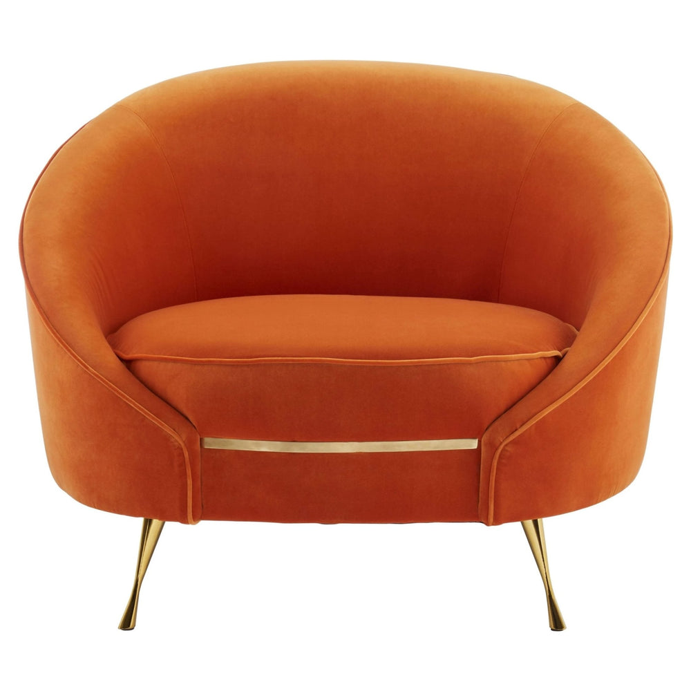 Manhattan Orange Velvet Cocoon Chair - XShowhome Limited - Xshowhome