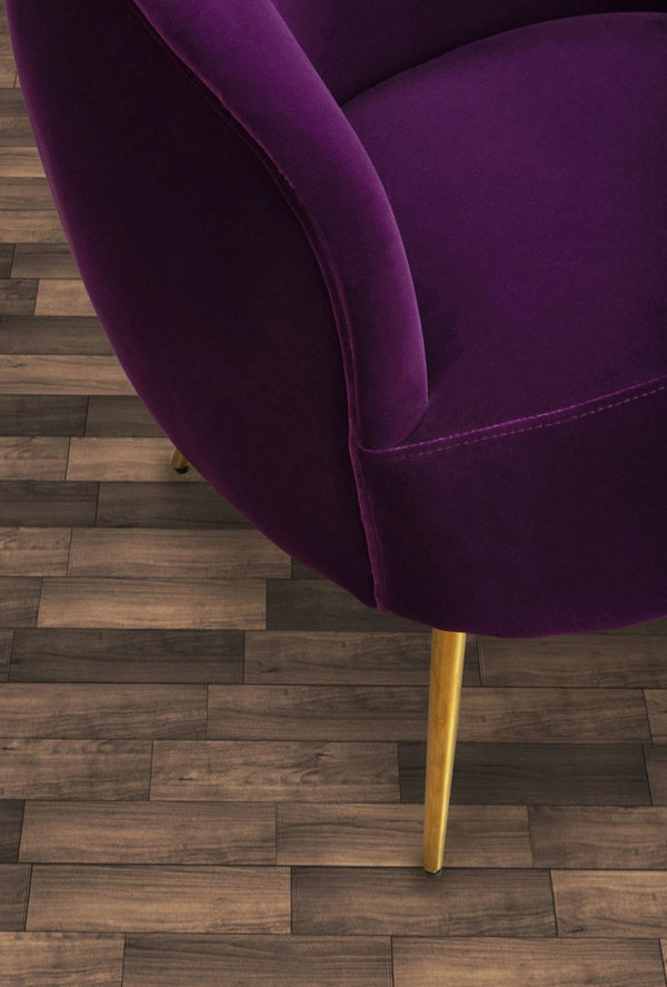 Manhattan Purple Velvet Curved Accent Chair - XShowhome Limited - Xshowhome