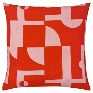 Manhatten 50x50 Feather Filled Cushion Pink & Red - Canwell Interiors Limited - Riva