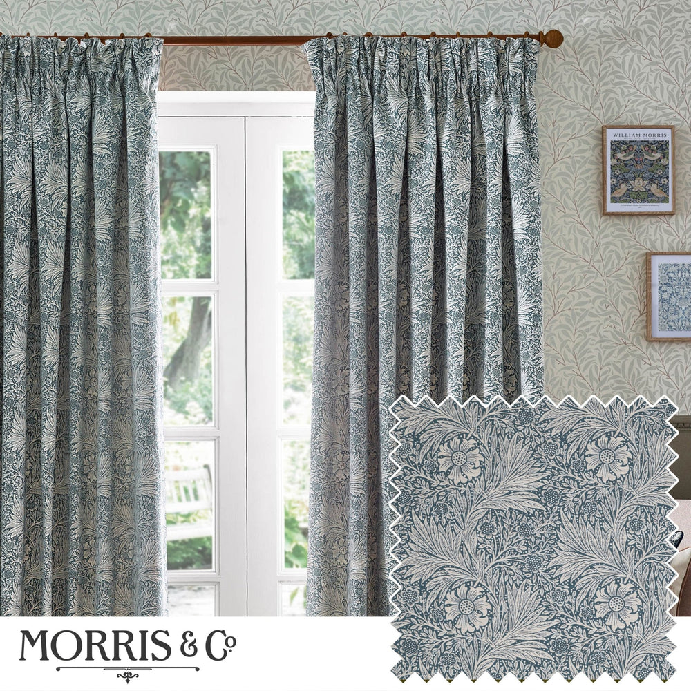 Marigold 117x182 Pencil Pleat Curtains Indigo - Canwell Interiors Limited - Riva