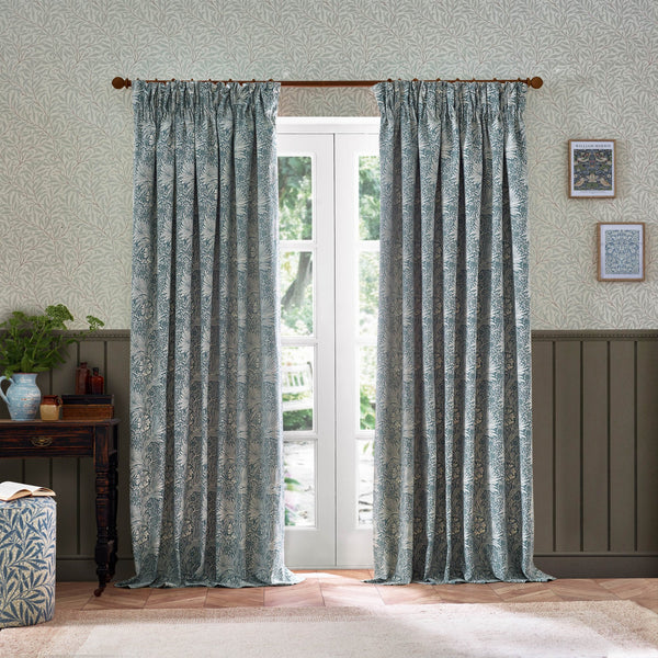 Marigold 167x182 Pencil Pleat Curtains Indigo - XShowhome Limited - Riva