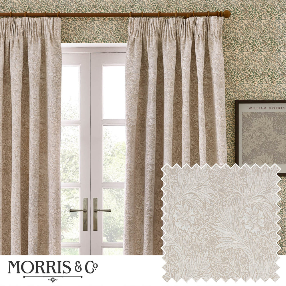 Marigold 228x228 Pencil Pleat Curtains Stone - Canwell Interiors Limited - Riva
