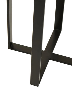 Marmara Marble Top Side Table With Black Iron Stand - XShowhome Limited - Xshowhome