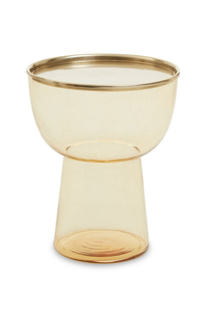 Martini Amber Glass Side Table - Canwell Interiors Limited - Xshowhome