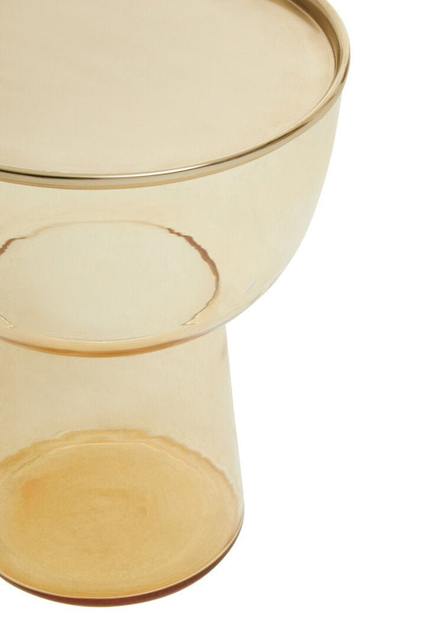 Martini Amber Glass Side Table - Canwell Interiors Limited - Xshowhome
