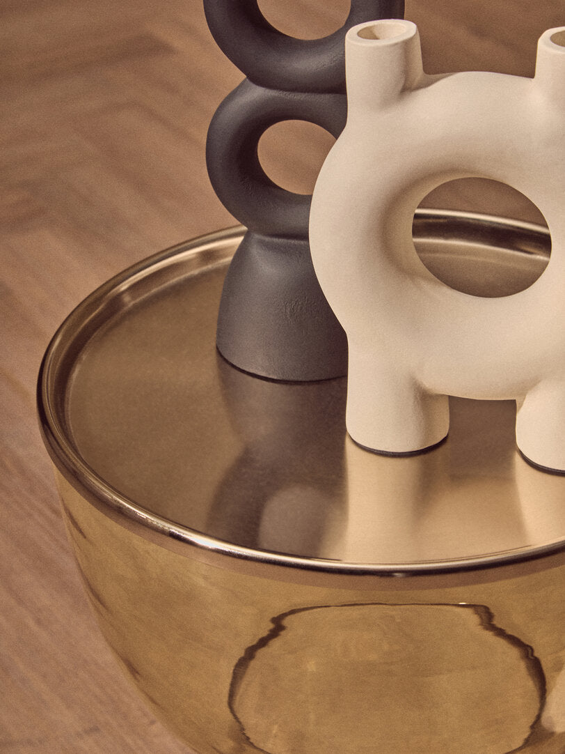 Martini Amber Glass Side Table - Canwell Interiors Limited - Xshowhome