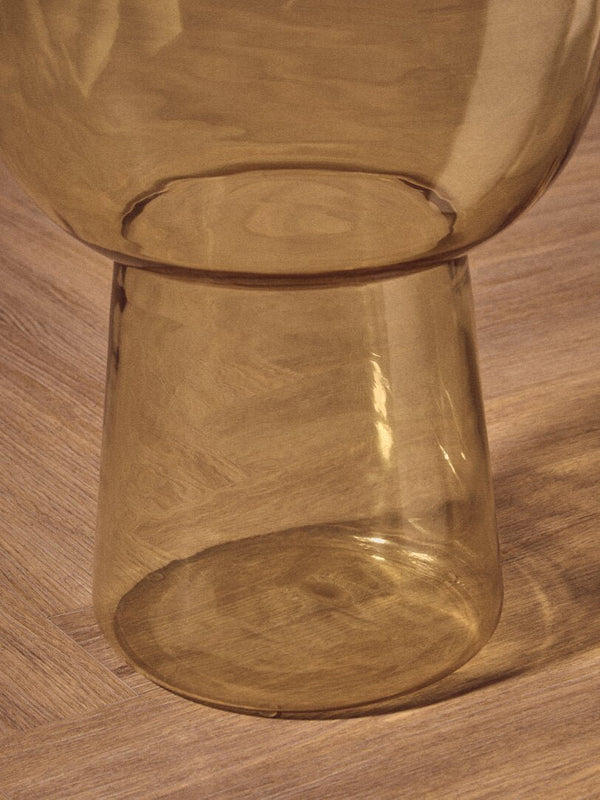 Martini Amber Glass Side Table - Canwell Interiors Limited - Xshowhome