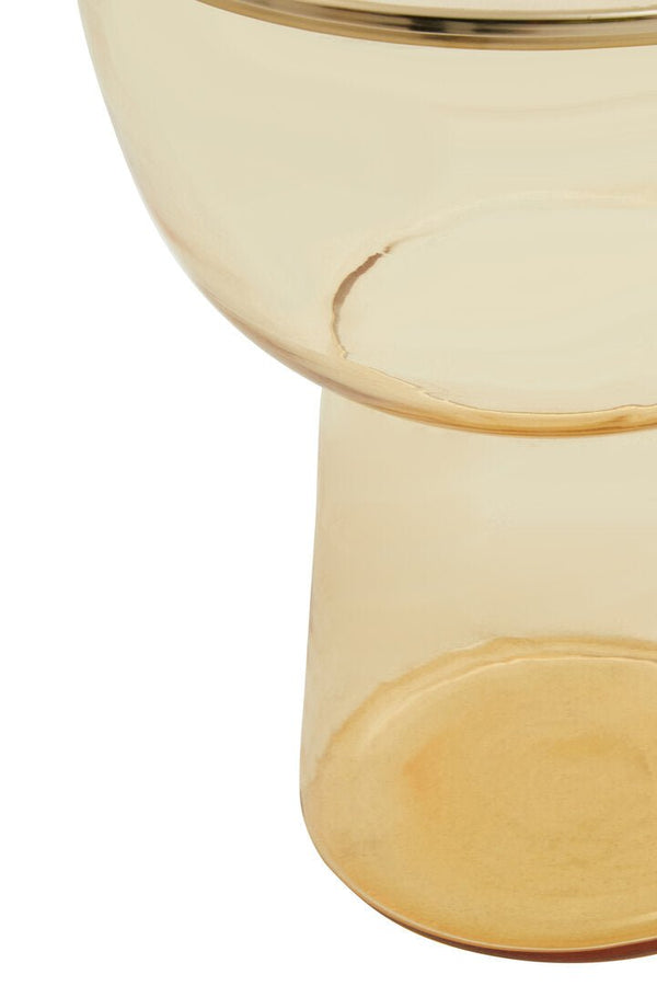 Martini Amber Glass Side Table - Canwell Interiors Limited - Xshowhome