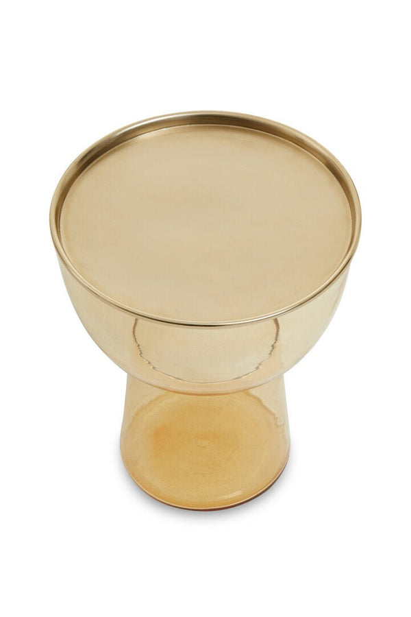 Martini Amber Glass Side Table - Canwell Interiors Limited - Xshowhome