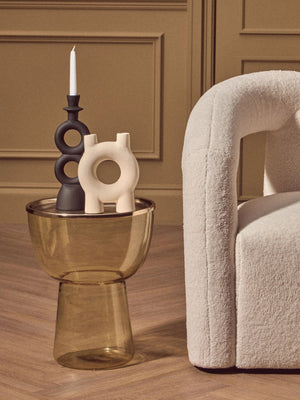 Martini Amber Glass Side Table - XShowhome Limited - Xshowhome