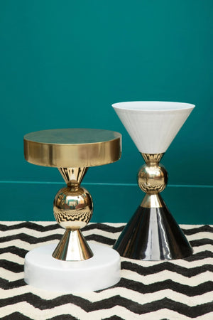 Martini Gold And Black Side Table - XShowhome Limited - Xshowhome