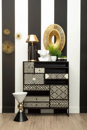 Martini Gold And Black Side Table - XShowhome Limited - Xshowhome