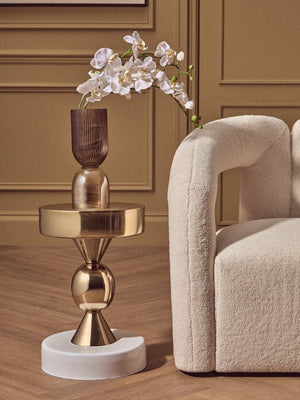 Martini Gold And Ivory Side Table - Canwell Interiors Limited - Xshowhome