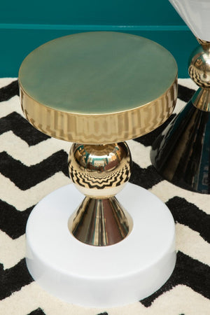 Martini Gold And Ivory Side Table - Canwell Interiors Limited - Xshowhome