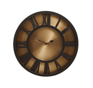 Mateo 41cm Dia Black and Antique Gold Small Wall Clock - Canwell Interiors Limited - Xshowhome