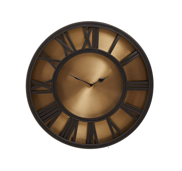 Mateo 41cm Dia Black and Antique Gold Small Wall Clock - Canwell Interiors Limited - Xshowhome