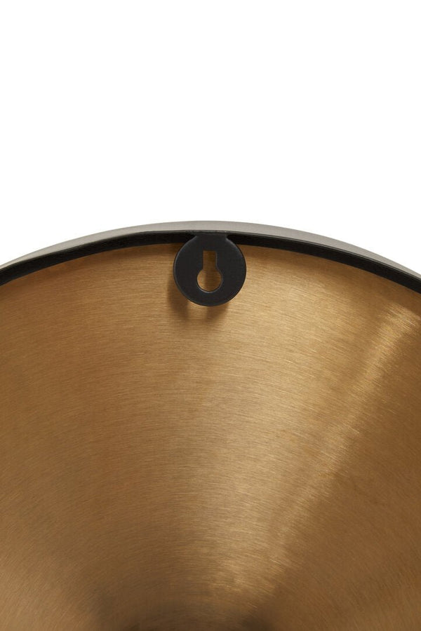 Mateo 41cm Dia Black and Antique Gold Small Wall Clock - Canwell Interiors Limited - Xshowhome